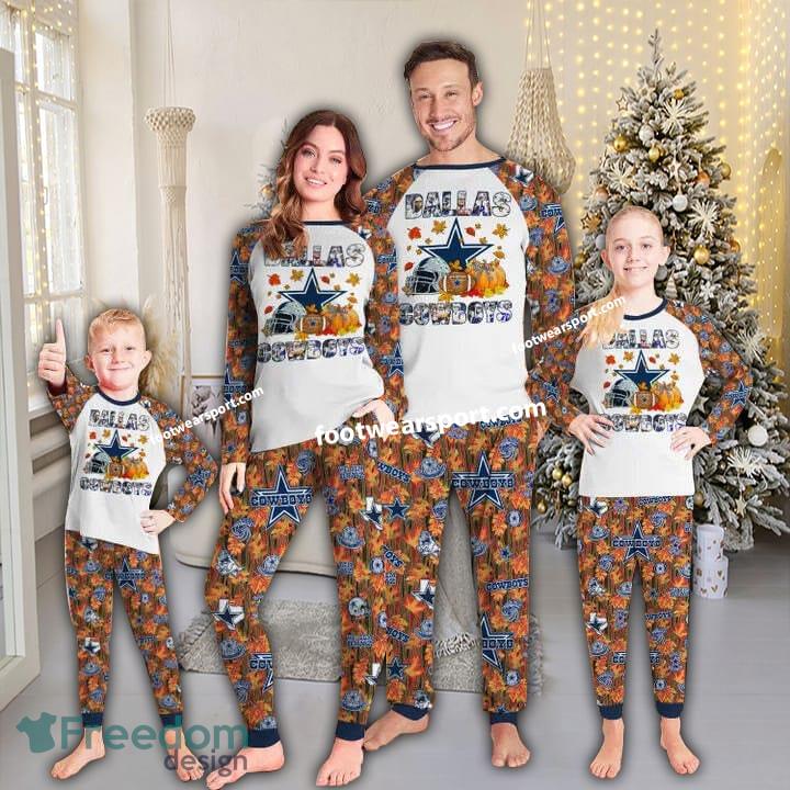 Dallas Cowboys Fall Christmas Family Pajamas Set Kid Men Women image Dallas Cowboys Fall Christmas Family Pajamas Set Kid Men Women - Dallas Cowboys Fall Christmas Family Pajamas Set Kid Men Women
