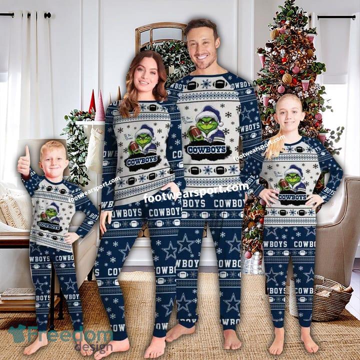 Dallas Cowboys Tis The Season Xmas Family Pajamas Set Kid Men Women image Dallas Cowboys Tis The Season Xmas Family Pajamas Set Kid Men Women - Dallas Cowboys Tis The Season Xmas Family Pajamas Set Kid Men Women