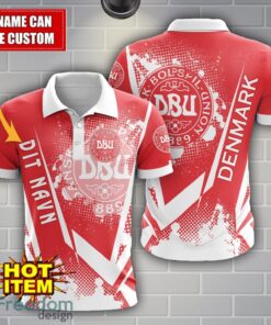 Denmark national football team Limited 3D Polo Shirt Logo Printing For Fans Custom Name