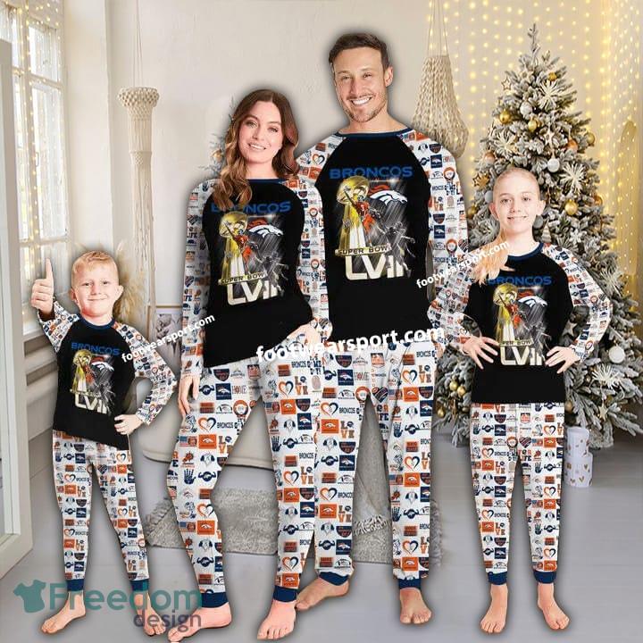 Denver Broncos Super Bowl Christmas Family Pajamas Set Kid Men Women image Denver Broncos Super Bowl Christmas Family Pajamas Set Kid Men Women - Denver Broncos Super Bowl Christmas Family Pajamas Set Kid Men Women