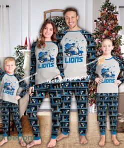 Detroit Lions Christmas Xmas Family Pajamas Set For Men Women Kid