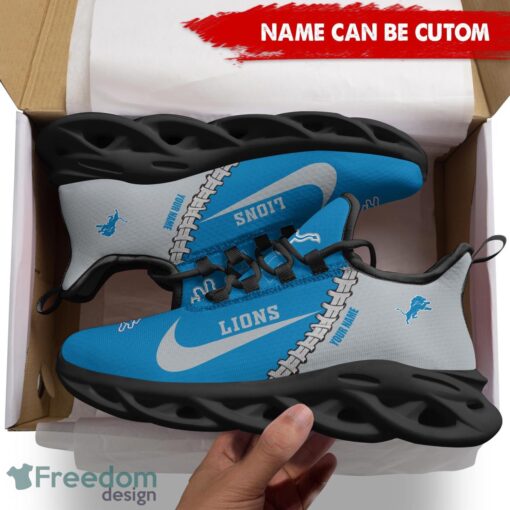 Detroit Lions Custom Name Limited Max Soul Shoes Sneakers For Sports Fans Gift Product Photo 2