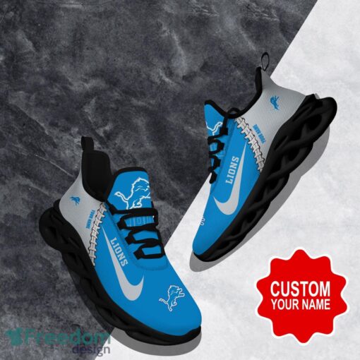 Detroit Lions Custom Name Limited Max Soul Shoes Sneakers For Sports Fans Gift Product Photo 1