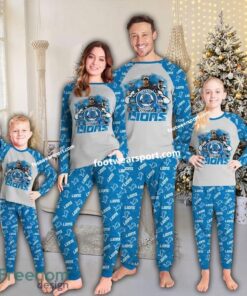 Detroit Lions Transfer Christmas Family Pajamas Set Kid Men Women