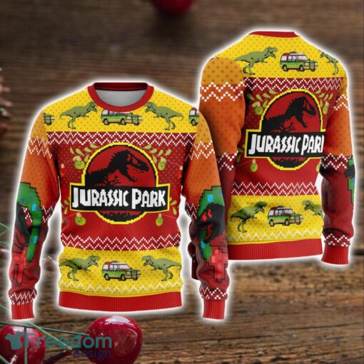 Dinosaur Park Christmas Ugly Sweater T-Rex Xmas Ugly Christmas Sweater Holiday Gift Product Photo 1