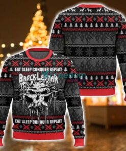 Eat Sleep Conquer Repeat Brock Lesnar 3D Ugly Christmas Sweater Unisex Sweater Christmas Gift