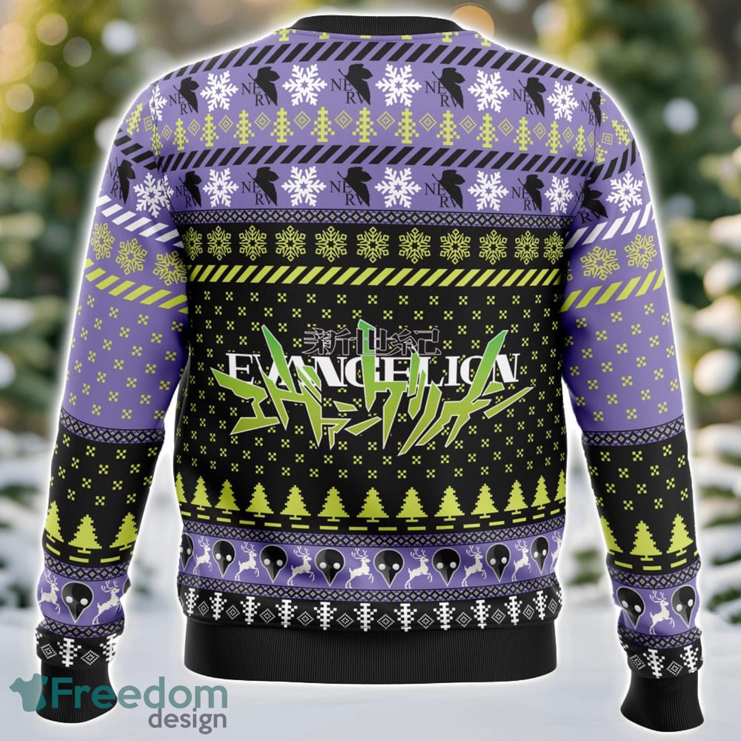 Eva 01 Neon Genesis Evangelion Ugly Christmas Sweater Holiday Christmas Gift image Eva-01 Neon Genesis Evangelion Ugly Christmas Sweater Holiday Christmas Gift Product Photo 2