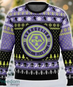 Eva-01 Neon Genesis Evangelion Ugly Christmas Sweater Holiday Christmas Gift Eva-01 Neon Genesis Evangelion Ugly Christmas Sweater Holiday Christmas Gift