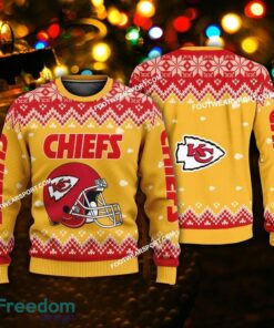 Funny Helmet Kansas City Chiefs Christmas Sweater For Men Women