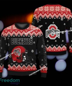 Funny Helmet Ohio State Buckeyes Xmas Sweater Gift Holidays