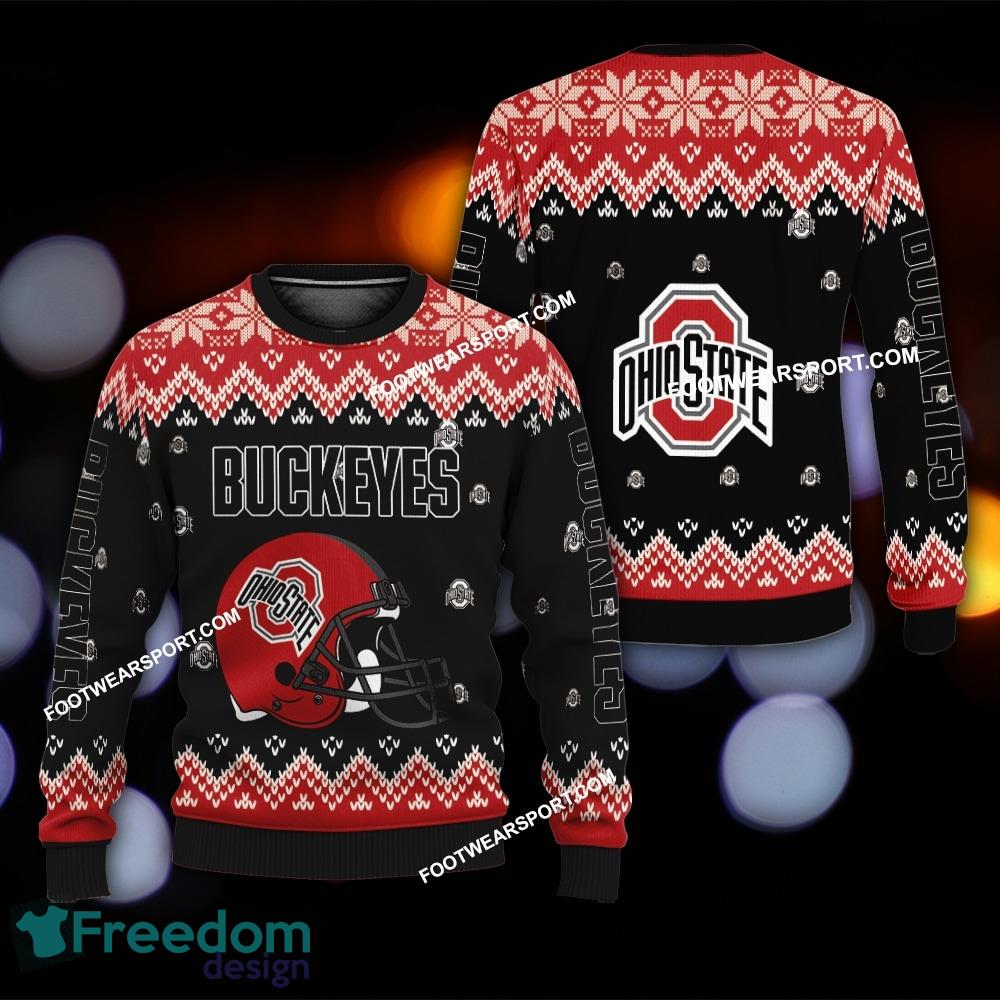 Funny Helmet Ohio State Buckeyes Xmas Sweater Gift Holidays image Funny Helmet Ohio State Buckeyes Xmas Sweater Gift Holidays - Funny Helmet Ohio State Buckeyes Xmas Sweater Gift Holidays