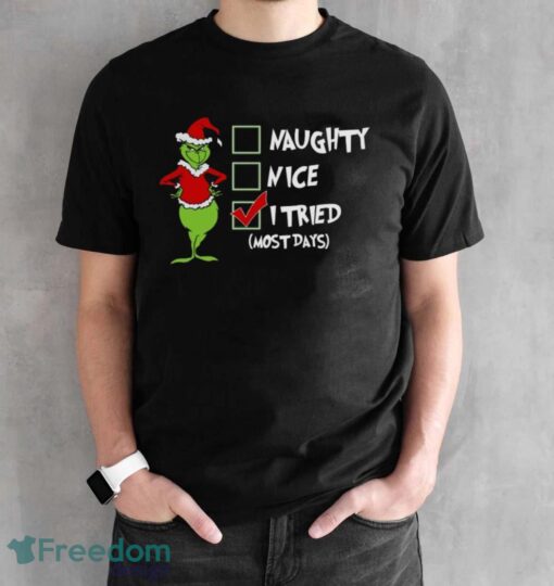 Funny Santa Grinch Shirt, Xmas T-Shirt, Grinch Christmas Shirt - Black Unisex T-Shirt