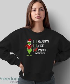 Funny Santa Grinch Shirt, Xmas T-Shirt, Grinch Christmas Shirt - Sweatshirt