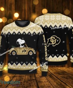 Funny Snoopy Driving Car Colorado Buffaloes Christmas 3D Sweater Gift For Adult