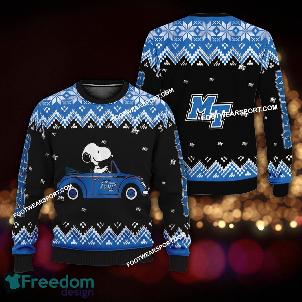 Funny Snoopy Driving Car Middle Tenn Blue Raiders Christmas Sweater Gift Holidays image Funny Snoopy Driving Car Middle Tenn Blue Raiders Christmas Sweater Gift Holidays - Funny Snoopy Driving Car Middle Tenn Blue Raiders Christmas Sweater Gift Holidays