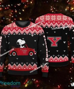 Funny Snoopy Driving Car Youngstown State Penguins Christmas Sweater Gift For Adult