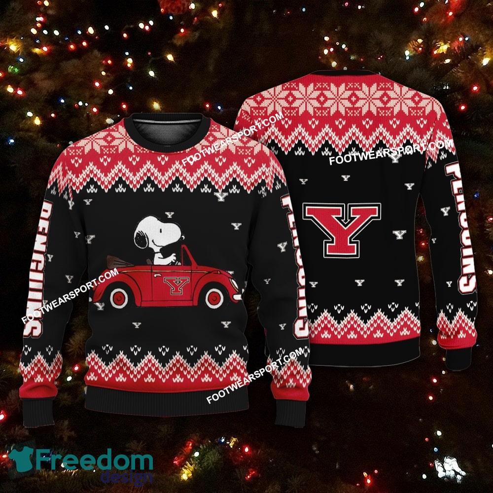 Funny Snoopy Driving Car Youngstown State Penguins Christmas Sweater Gift For Adult image Funny Snoopy Driving Car Youngstown State Penguins Christmas Sweater Gift For Adult - Funny Snoopy Driving Car Youngstown State Penguins Christmas Sweater Gift For Adult