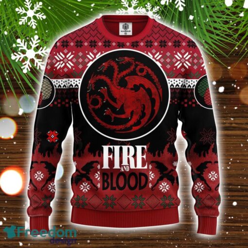 Game Of Thrones Targaryen Ugly Christmas Sweater Amazing Gift Christmas Holiday Gift Product Photo 1