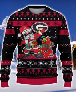 Georgia Bulldogs Santa Claus Ugly Christmas Sweater Christmas Gift 3D Sweater