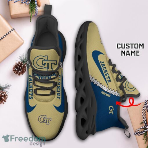 Georgia Tech Yellow Jackets Custom Name Limited Max Soul Shoes Sneakers For Sports Fans Gift Product Photo 3