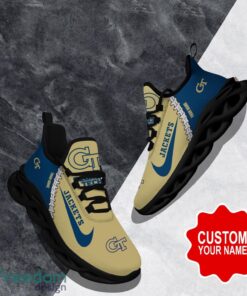 Georgia Tech Yellow Jackets Custom Name Limited Max Soul Shoes Sneakers For Sports Fans Gift