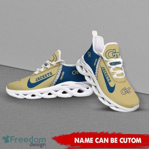 Georgia Tech Yellow Jackets Custom Name Limited Max Soul Shoes Sneakers For Sports Fans Gift Product Photo 4