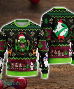 Ghostbusters Slimer Ugly Xmas Sweater Gift Ghostbusters Puft Marshmallow Ugly Christmas Sweater Holiday Gift