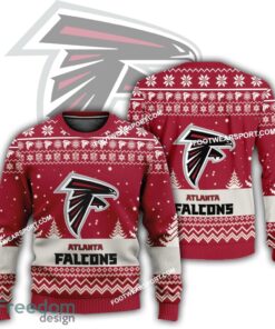 Gift Christmas Atlanta Falcons Logo Pattern Knitted 3D Sweater Gift Holidays