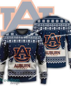 Gift Christmas Auburn Tigers Logo Pattern Ugly 3D Sweater Gift For Adult