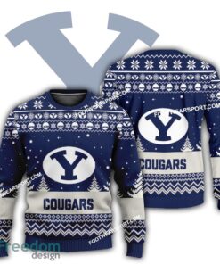 Gift Christmas BYU Cougars Logo Pattern Ugly Sweater Gift For Adult