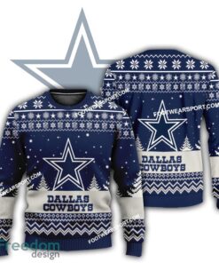 Gift Christmas Dallas Cowboys Logo Pattern Ugly Sweater Gift Holidays