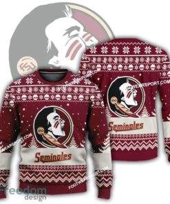 Gift Christmas Florida State Seminoles Logo Pattern Ugly Sweater For Men Women