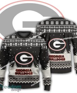 Gift Christmas Georgia Bulldogs Logo Pattern Ugly Sweater AOP Gift For Adult