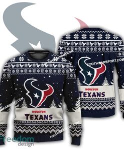 Gift Christmas Houston Texans Logo Pattern Ugly Sweater Gift Holidays