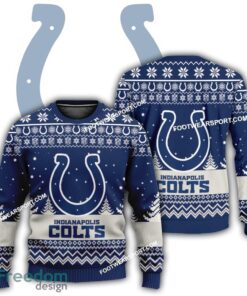 Gift Christmas Indianapolis Colts Logo Pattern Knitted 3D Sweater For Men Women