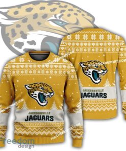 Gift Christmas Jacksonville Jaguars Logo Pattern Ugly Sweater AOP Gift For Adult