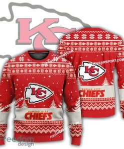 Gift Christmas Kansas City Chiefs Logo Pattern Ugly Sweater Gift Holidays