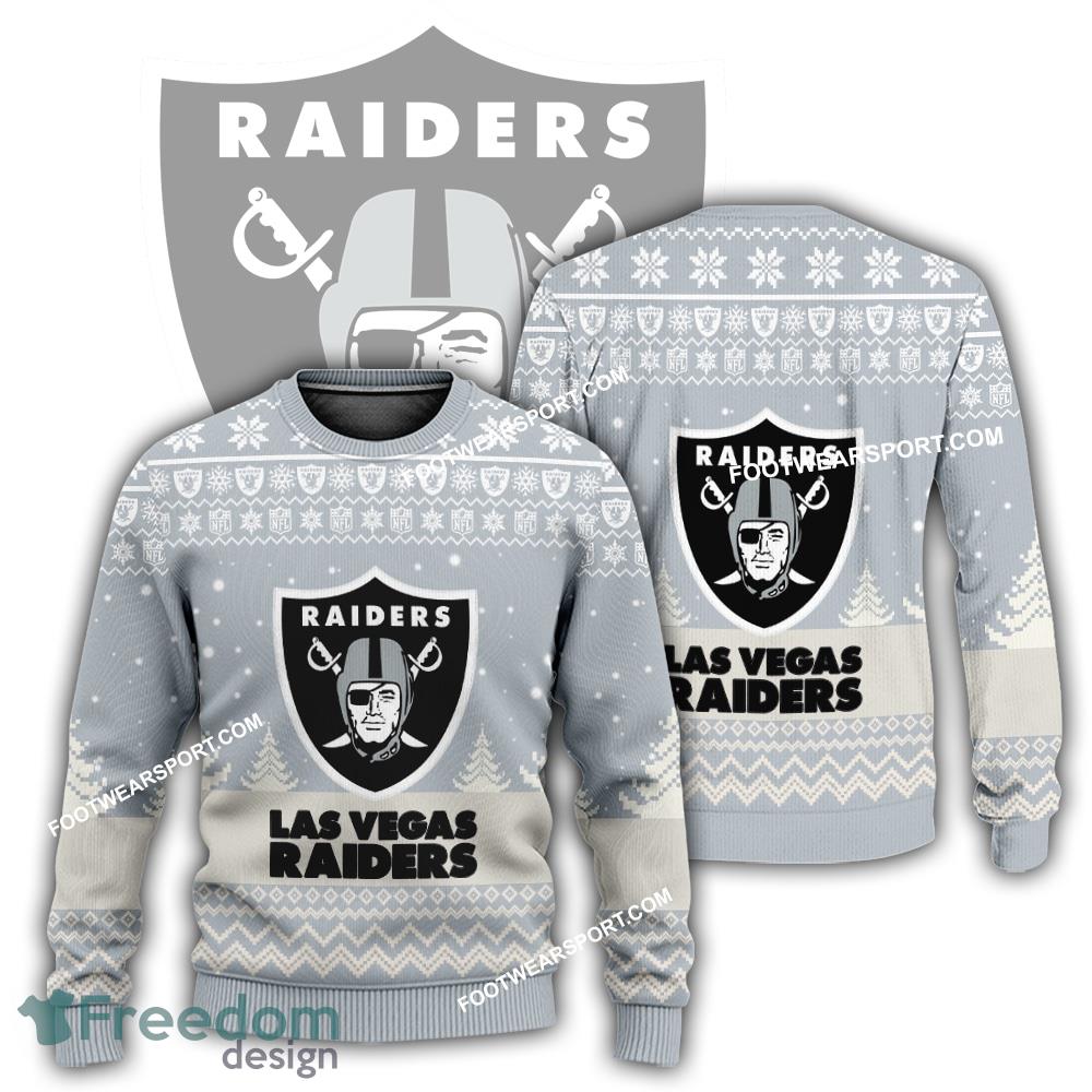 Gift Christmas Las Vegas Raiders Logo Pattern Ugly Sweater For Men Women image Gift Christmas Las Vegas Raiders Logo Pattern Ugly Sweater For Men Women - Gift Christmas Las Vegas Raiders Logo Pattern Ugly Sweater For Men Women
