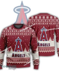 Gift Christmas Los Angeles Angels Logo Pattern Ugly Sweater For Men Women