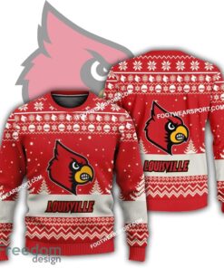 Gift Christmas Louisville Cardinals Logo Pattern Ugly 3D Sweater For Men Women