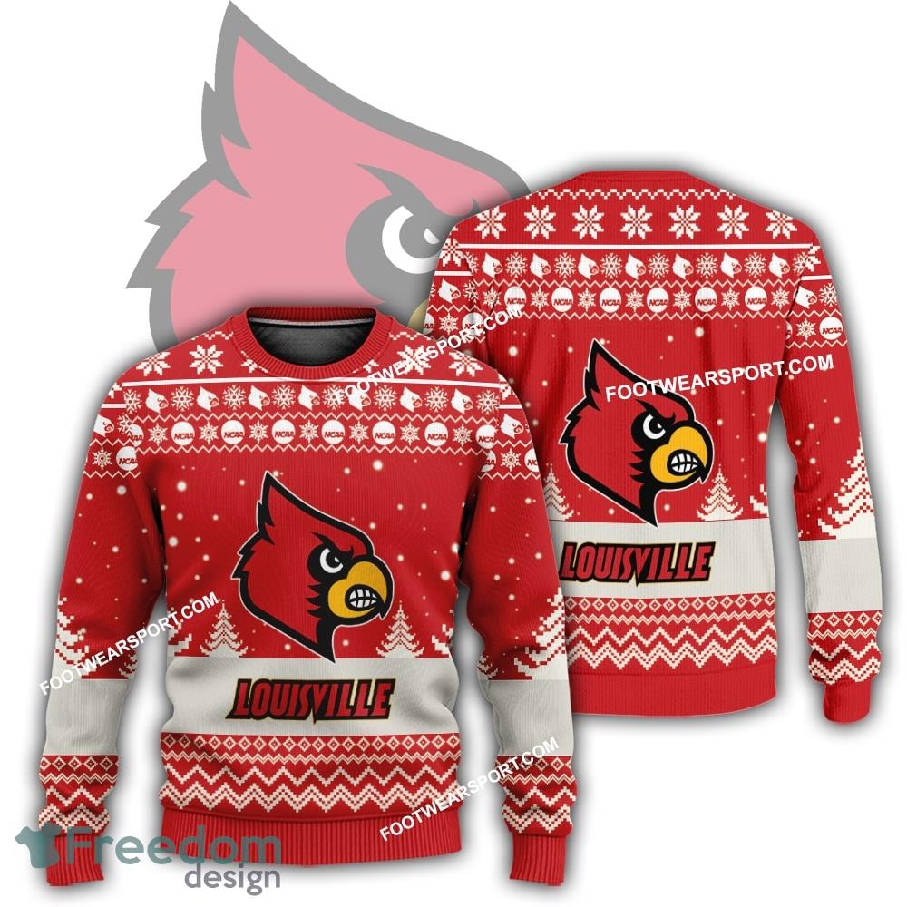 Gift Christmas Louisville Cardinals Logo Pattern Ugly 3D Sweater For Men Women image Gift Christmas Louisville Cardinals Logo Pattern Ugly 3D Sweater For Men Women - Gift Christmas Louisville Cardinals Logo Pattern Ugly 3D Sweater For Men Women