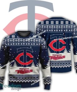 Gift Christmas Minnesota Twins Logo Pattern Ugly Sweater For Men Women