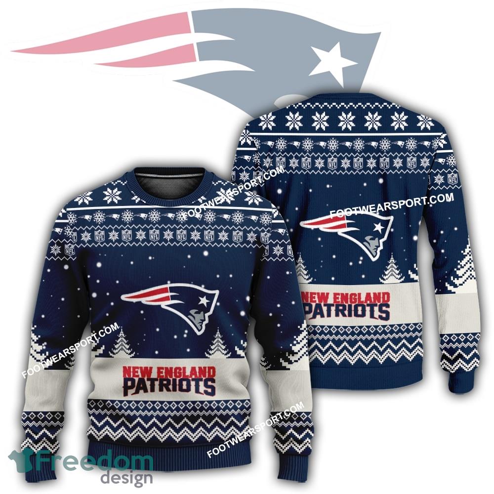Gift Christmas New England Patriots Logo Pattern Ugly 3D Sweater Gift For Adult image Gift Christmas New England Patriots Logo Pattern Ugly 3D Sweater Gift For Adult - Gift Christmas New England Patriots Logo Pattern Ugly 3D Sweater Gift For Adult