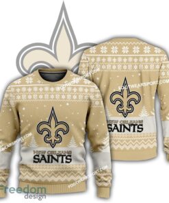 Gift Christmas New Orleans Saints Logo Pattern Ugly Sweater AOP Gift Holidays