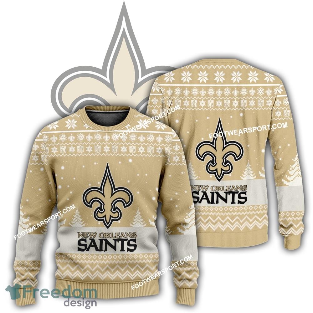Gift Christmas New Orleans Saints Logo Pattern Ugly Sweater AOP Gift Holidays image Gift Christmas New Orleans Saints Logo Pattern Ugly Sweater AOP Gift Holidays - Gift Christmas New Orleans Saints Logo Pattern Ugly Sweater AOP Gift Holidays