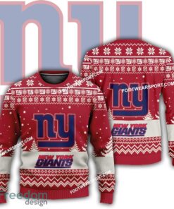 Gift Christmas New York Giants Logo Pattern Ugly Sweater For Men Women