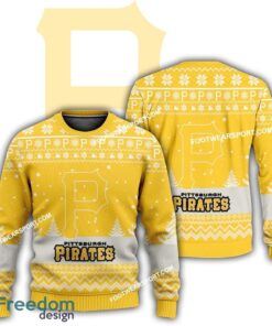 Gift Christmas Pittsburgh Pirates Logo Pattern Ugly 3D Sweater Gift Holidays
