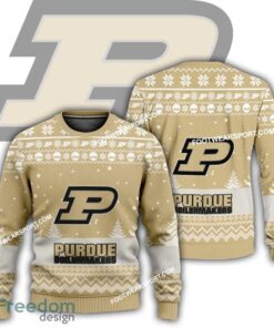 Gift Christmas Purdue Boilermakers Logo Pattern Ugly Sweater For Men Women