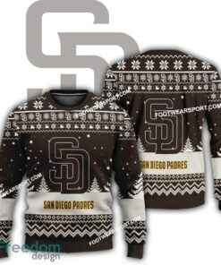 Gift Christmas San Diego Padres Logo Pattern Ugly Sweater AOP For Men Women