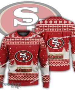Gift Christmas San Francisco 49ers Logo Pattern Ugly Sweater For Men Women